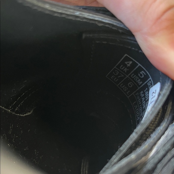 Dr. Martens Black Ankle Boots with Yellow Stitching - Picture 5 of 5